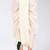 Off white dupion art silk readymade dhoti with patch work