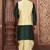 Rama green dupon art silk kurta, jacket with matching dhoti