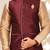 Chikoo dupon art silk kurta, jacket with matching dhoti