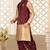 Chikoo dupon art silk kurta, jacket with matching dhoti