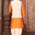 Mustard dupon art silk kurta, jacket with matching dhoti