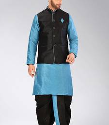 Firoza dupon art silk kurta, jacket with matching dhoti