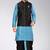 Firoza dupon art silk kurta, jacket with matching dhoti