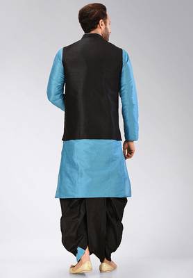 Firoza dupon art silk kurta, jacket with matching dhoti 4
