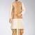 Deep cream dupon art silk kurta, jacket with matching dhoti