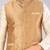 Deep cream dupon art silk kurta, jacket with matching dhoti