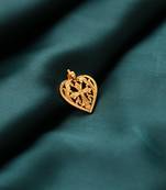 Gold-plated heart pendant with cross design