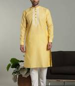Arruga sylish cotton linen embroidery kurta pyjama