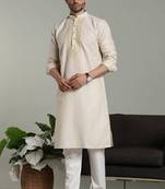 Arruga sylish cotton linen embroidery kurta pyjama