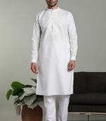 Arruga sylish cotton linen embroidery kurta pyjama