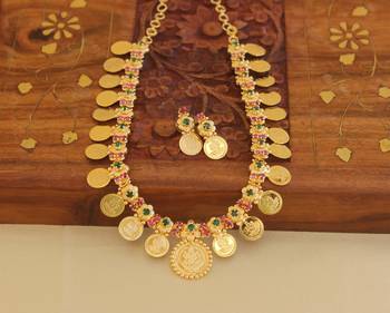 Kerala style kasu necklace set 1