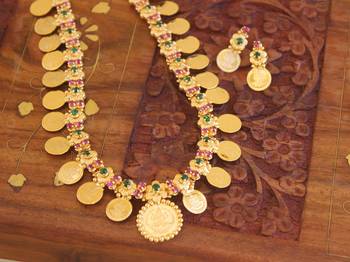 Kerala style kasu necklace set 3