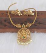 Matte finish temple necklace set