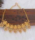 Matte finish temple stone necklace