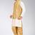 Cream dupon art silk kurta, jacket with matching dhoti