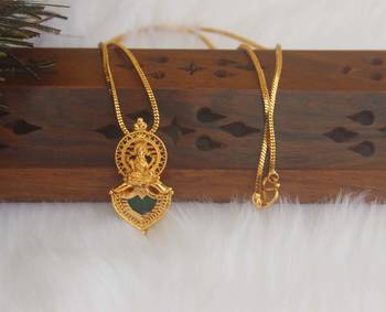 Kerala style gold plated temple palakka necklace 1