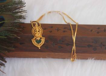 Kerala style gold plated temple palakka necklace 2