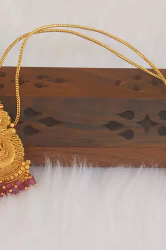 Gold plated temple necklace