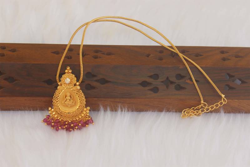 Gold plated temple necklace