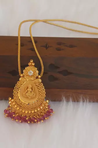Gold plated temple necklace