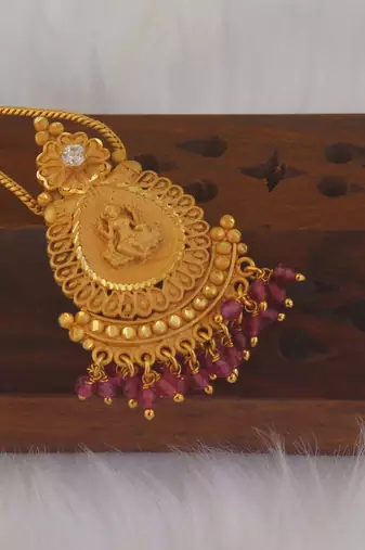 Gold plated temple necklace