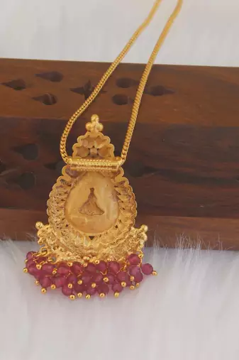 Gold plated temple necklace