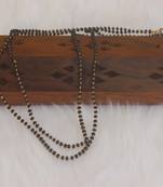 Gold plated black beads necklace