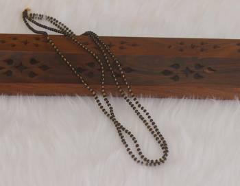 Gold plated black beads necklace 2