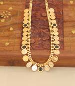 Gold plated kerala style kasu palakka necklace