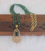 Gold plated handmade beads pendant necklace