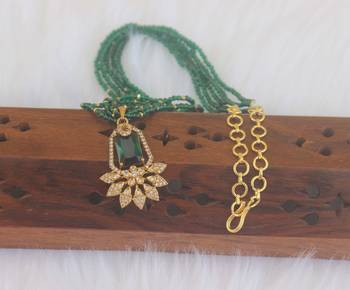 Gold plated handmade beads pendant necklace 2