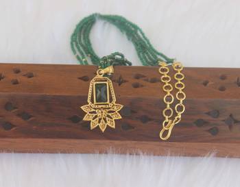 Gold plated handmade beads pendant necklace 3