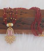 Gold plated handmade beads pendant necklace