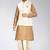 Chikoo dupon art silk kurta, jacket with matching dhoti