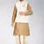 Chikoo dupon art silk kurta, jacket with matching dhoti