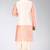 Pink dupon art silk kurta, jacket with matching dhoti