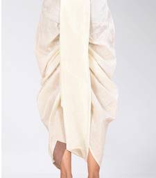 Black dupion art silk readymade dhoti with patch work