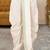 Off white dupion art silk readymade dhoti with patch work