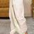 Off white dupion art silk readymade dhoti with patch work
