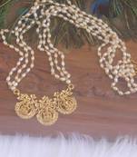 matte finish temple handmade rice pearl necklace