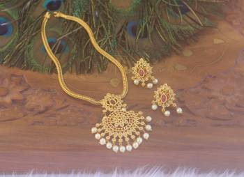 Matte finish stone necklace set 2