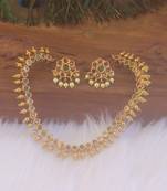 Matte finish multicolor stone necklace set