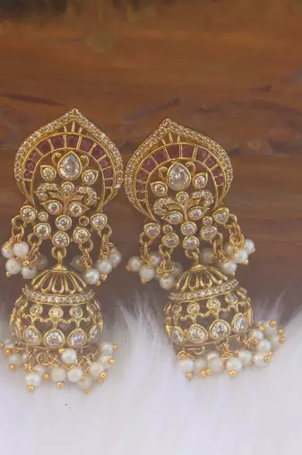 Premium matte finish kerala style jumka earrings