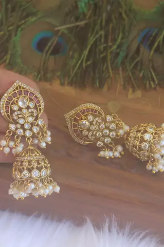 Premium matte finish kerala style jumka earrings