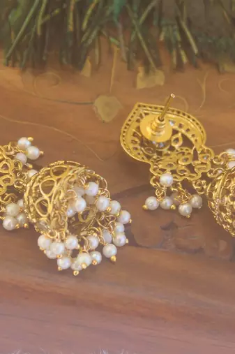 Premium matte finish kerala style jumka earrings
