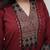 Aaysa floral embroidered brown v-neck pure cotton a-line kurta with trouser & dupatta