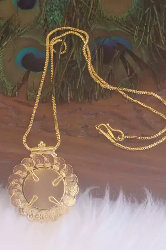 Kerala style temple palakka necklace