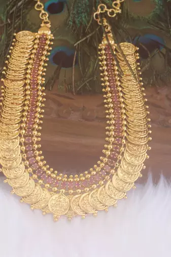 Kerala style kasu stone necklace