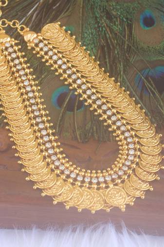 Kerala style kasu stone necklace