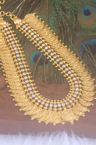 Kerala style kasu stone necklace